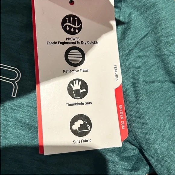 Spyder Active Teal Ladies' Shirt - Picture 3 of 6